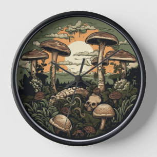 Punk Mushroom Forest Clock