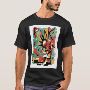 Punk music musician abstract guitar rock rave conc T-Shirt