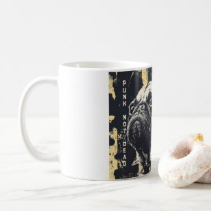 Punk Not Dead Bulldog – Rock Dog Art Coffee Mug