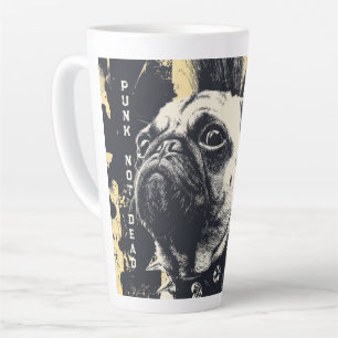 Punk Not Dead Bulldog – Rock Dog Art Latte Mug