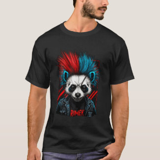 Punk Panda A Punked Up Look Awesome Panda Bear T-Shirt