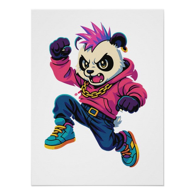 Punk Panda Power Poster (Front)