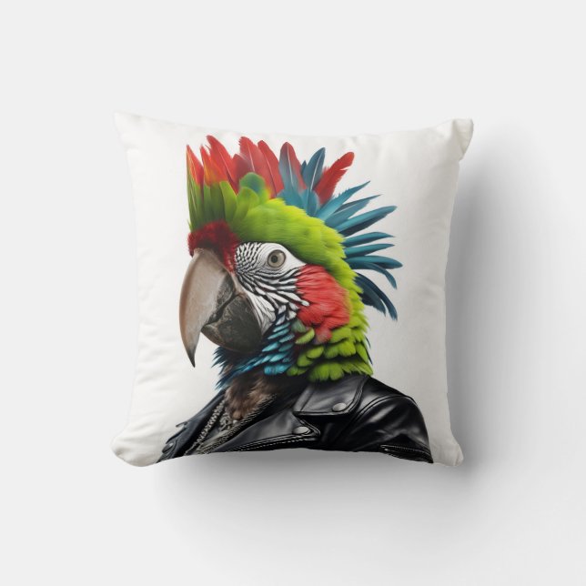 Punk Parrot Cushion (Front)