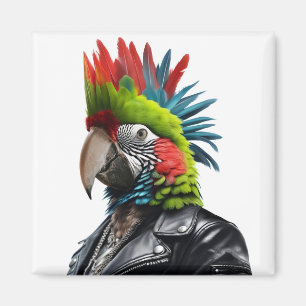 Punk Parrot Magnet