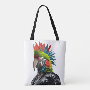 Punk Parrot Tote Bag