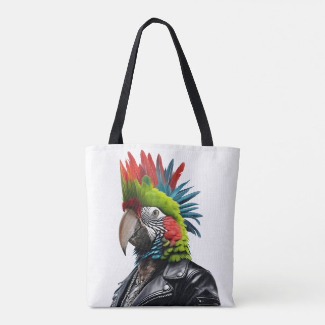 Punk Parrot Tote Bag (Back)