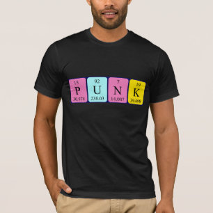 Punk periodic table word shirt