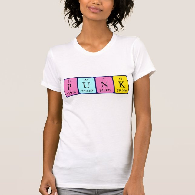 Punk periodic table word shirt (Front)