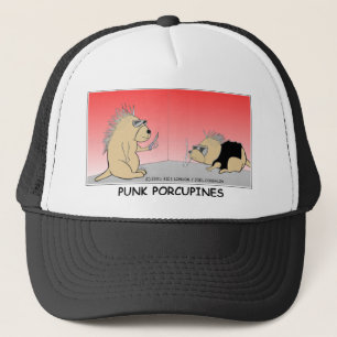 Punk Porcupines Funny Gifts Tees & Collectibles Trucker Hat