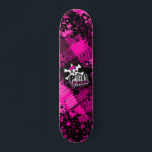 Punk Princess Skateboard Deck<br><div class="desc">Girly cartoon skull Punk Princess Skateboard Deck.  Design by Roseanne Jones.</div>