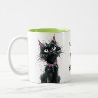 Punk Purrfection Mug – Spiky Attitude, Feline Sass