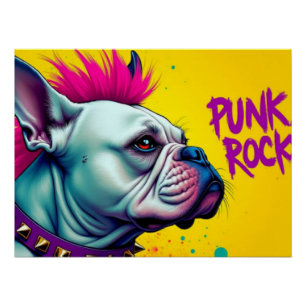 PUNK ROCK-BULLDOG POSTER