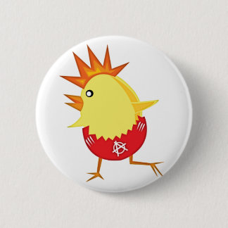 punk_rock_chicken_ 6 cm round badge