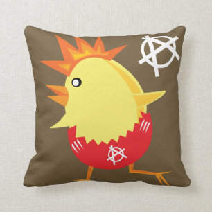 Punk Rock Chicken Cushion