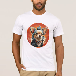 Punk Rock Chihuahua Dog Mohawk Motorcycle Jacket T-Shirt