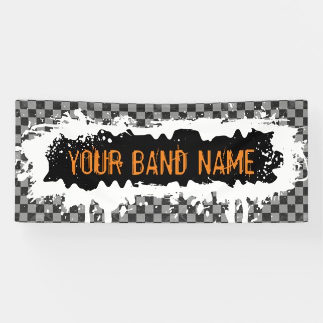 Punk Rock Custom Band Merch Music Gig Musician Ban Banner (Horizontal)