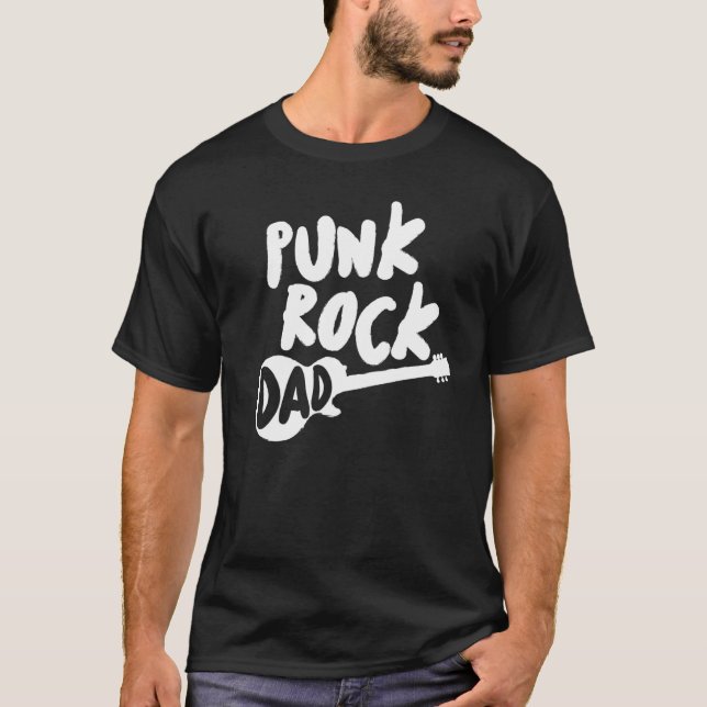 Punk Rock Dad Guitar Punker Rocker Ska Band Tattoo T-Shirt (Front)