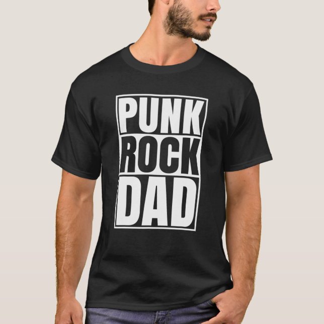 Punk Rock Dad Tattoos Punker Rocker Ska Band Fathe T-Shirt (Front)