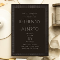 Punk Rock Deco Wedding Foil Invitation