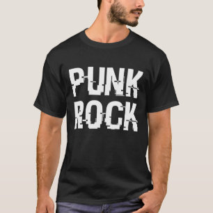 Punk Rock Distressed Typography T-Shirt