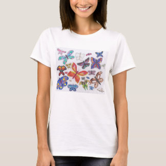 Punk Rock Doodle #28 Colour Butterflies Women's T-Shirt