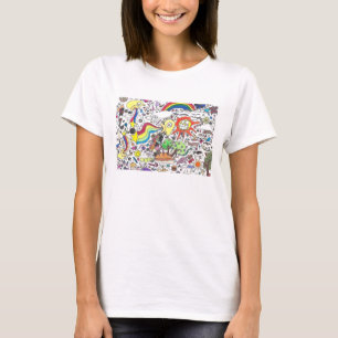 Punk Rock Doodle #5 Happy Sunshine Colour Women's T-Shirt