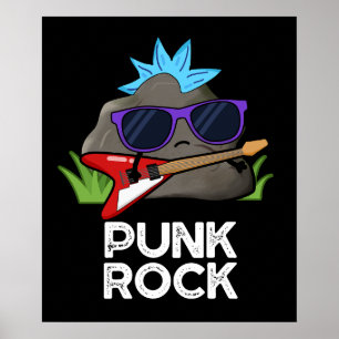 Punk Rock Funny Music Pun Dark BG Poster