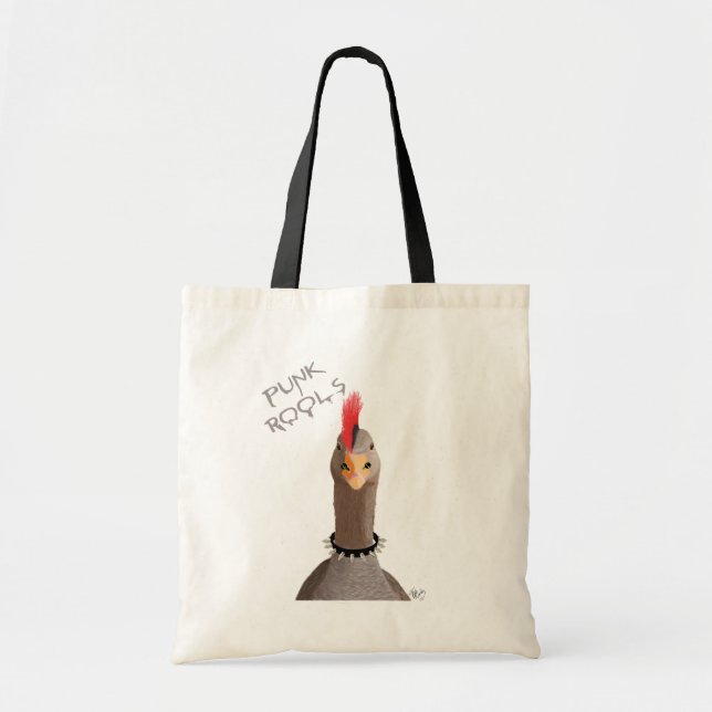 Punk Rock Goose Tote Bag (Front)