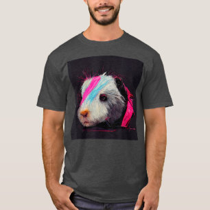Punk Rock Guinea Pig In A Leather Jacket 5117  T-Shirt