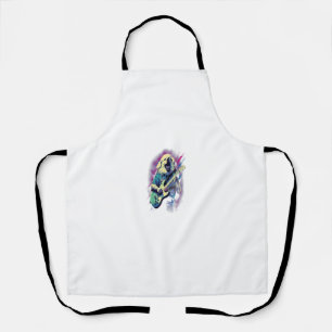 Punk Rock Guitar Great Pyrenees Dog Guitarist Apron