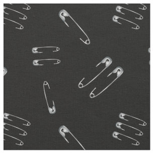 Punk Rock Heavy Metal Goth Safety Pin Pattern Fabric