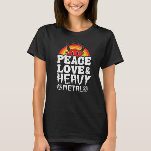 Punk Rock Kids Metal Rainbow Satan Peace Love & He T-Shirt