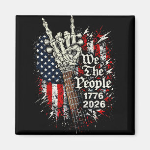 Punk Rock Music American Skeleton Guitar 2026 4th Magnet