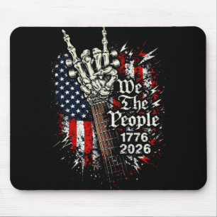 Punk Rock Music American Skeleton Guitar 2026 4th Mouse Pad