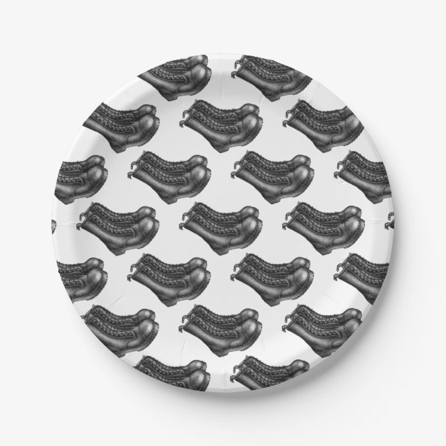 Punk rock party paper plate (Front)