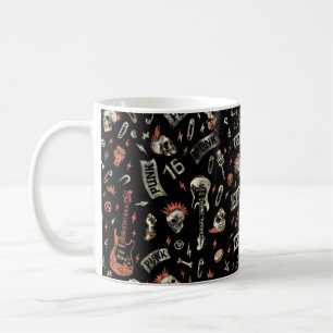 "Punk Rock Pattern – Bold & Rebellious Style Coffee Mug