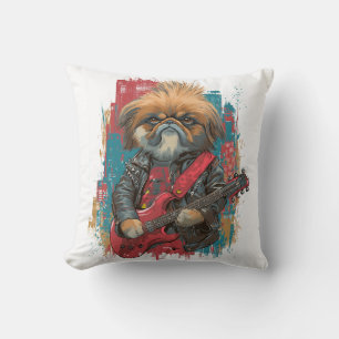 Punk Rock Pekingese � Rebel Dog Cushion