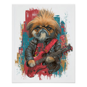 Punk Rock Pekingese � Rebel Dog Poster