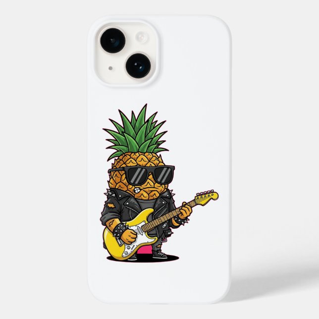 Punk Rock Pineapple Cartoon – Funky Fruit  Case-Mate iPhone Case (Back)