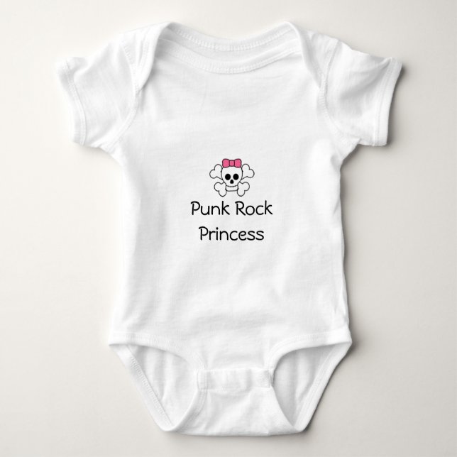 Punk Rock Princess Baby Bodysuit (Front)