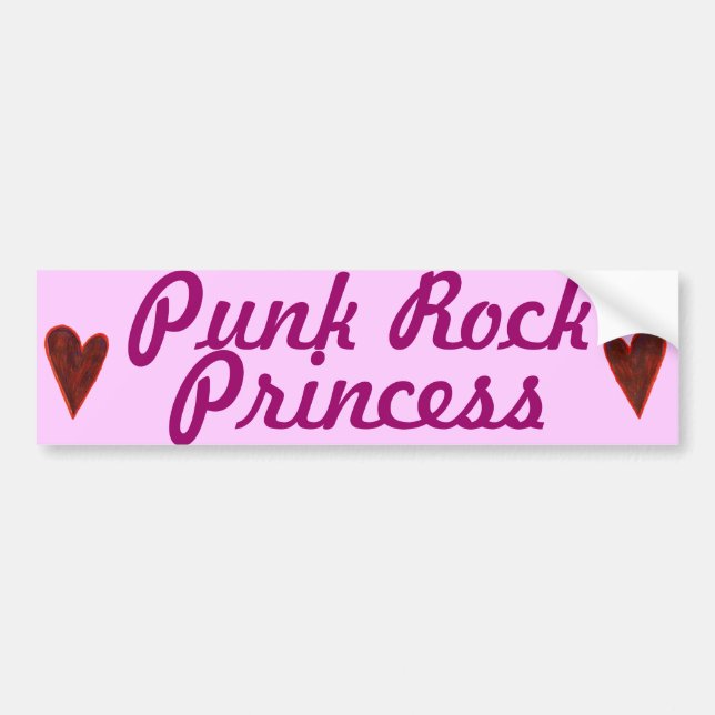 "Punk Rock Princess" Bumper Sticker (Front)