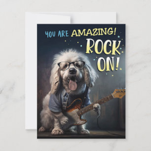 Punk Rock Pup Guitarist Card