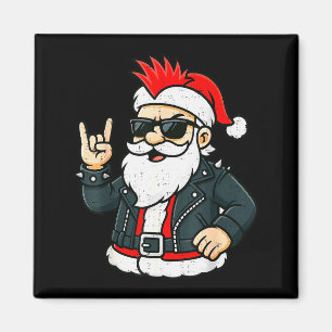Punk Rock Santa Claus Emo Christmas Rocker Pajamas Magnet