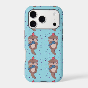 Punk Rock Sea Otter with Fish Funny Animal Art