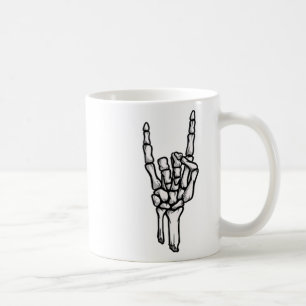 Punk Rock Skeleton Cool Rocker Halloween Men Women Coffee Mug