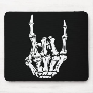 Punk Rock Skeleton Cool Rocker Halloween Men Women Mouse Pad