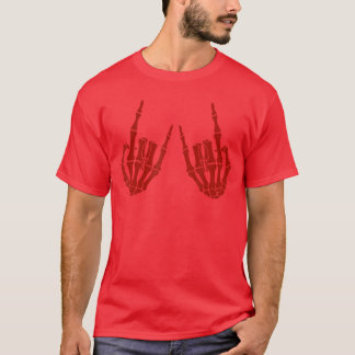 Punk Rock Skeleton Cool Rocker Halloween Men Women T-Shirt