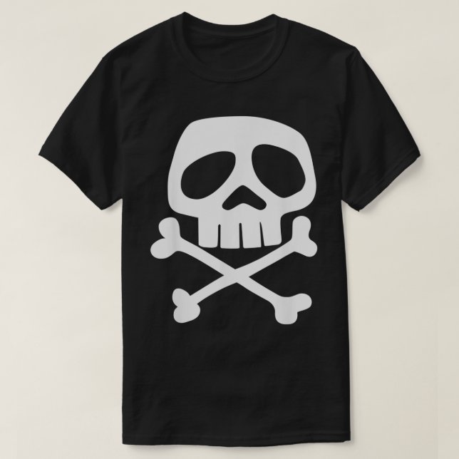 Punk Rock Skull and Bones  1980s Punk Rock Misfit  T-Shirt (Design Front)
