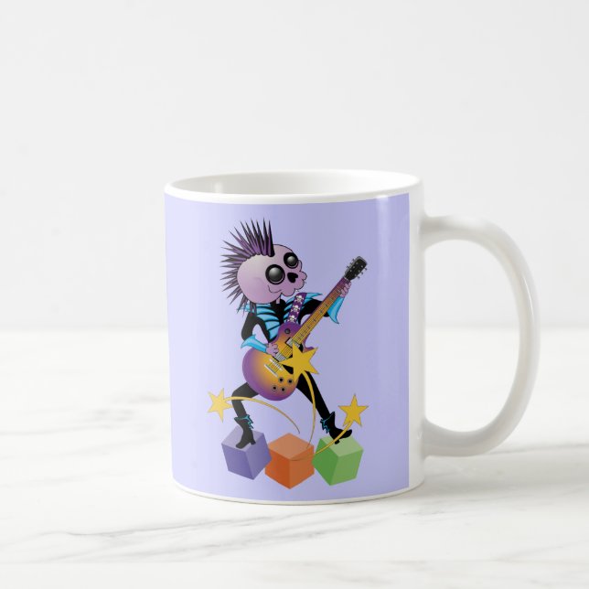 Punk Rock Skull Coffee Mug (Right)