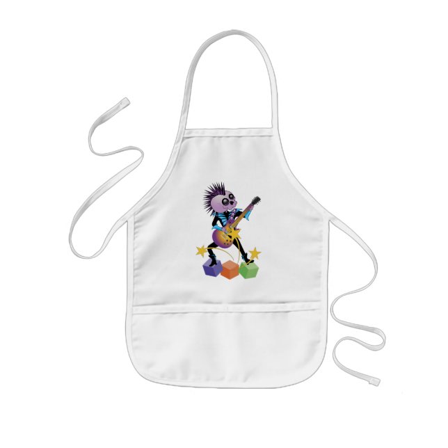 Punk Rock Skull Kids Apron (Front)